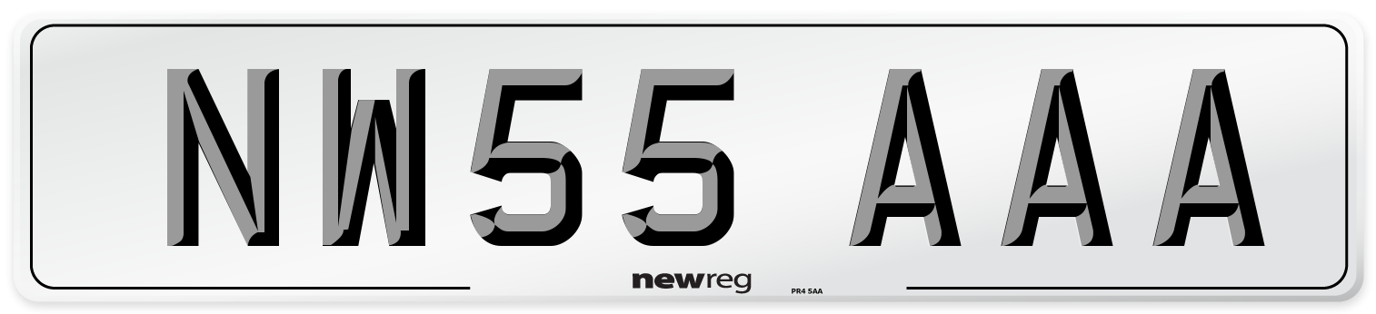 NW55 AAA Number Plate from New Reg
